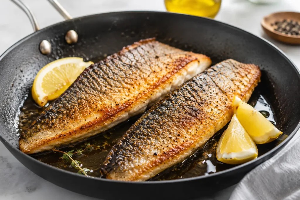 Pan-Seared & Skillet Branzino: Easy Crispy Fish You Can Cook at Home Golden Skillet Fish with Lemon